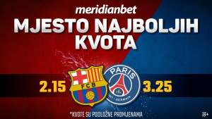 Meridian ima najveće kvote na planeti za Ligu šampiona! Barselona 2.15, Liverpul 2.50!
