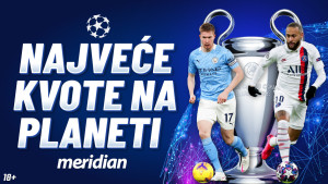 Kvote bez konkurencije! Meridian obara rekorde sa kvotama za LŠ: LIVERPUL 2.10, MANCESTER SITI 1.80!