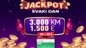 Dnevni JACKPOT – Svaki dan 3.000 KM (1.500 €)