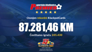 Sretnik u Premier kladionici dobio 87.281,46 KM!