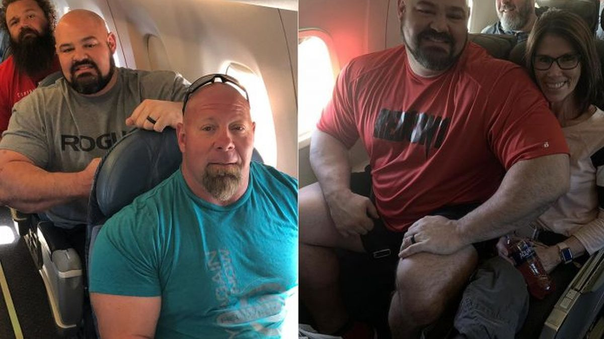 Kada ogromni strongmani putuju avionom, let i nije baš tako ugodan Kada ogromni strongmani putuju avionom, let i nije baš tako ugodan