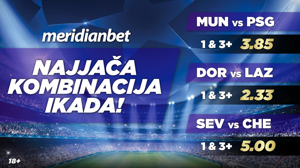 Liga šampiona: Najjača kombinacija kvota ikada! Poklon za igru bez rizika!