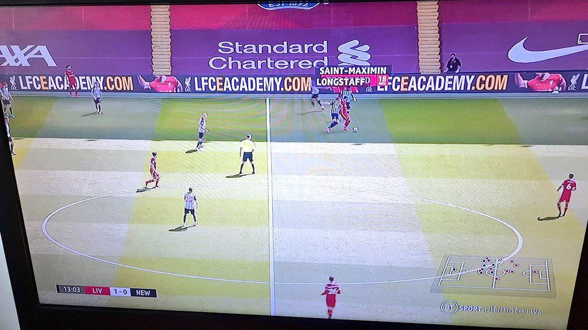 Izgleda kao FIFA, ali stvarno nije: Ovako je danas izgledao TV prenos utakmice Liverpool - Newcastle