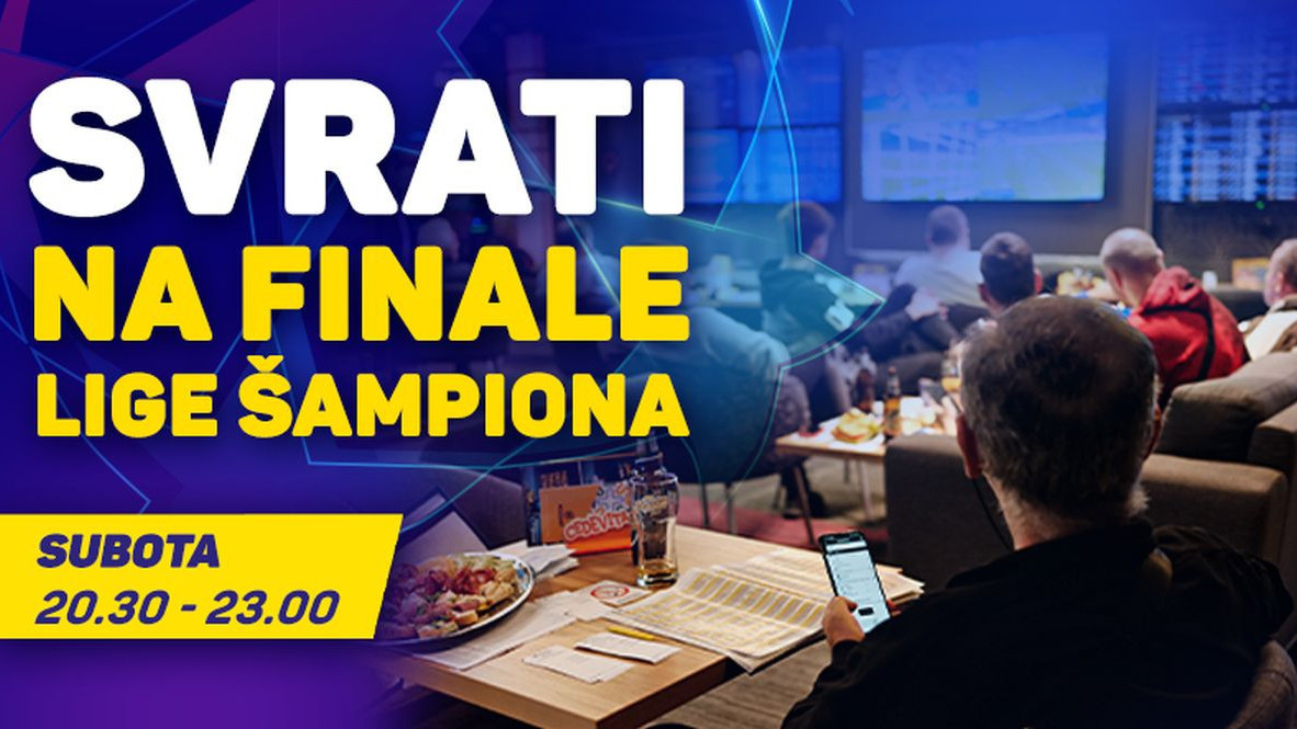 U Mozzartu preuzmi BONUS 10KM, svrati na finale Lige šampiona i častimo te pićem 