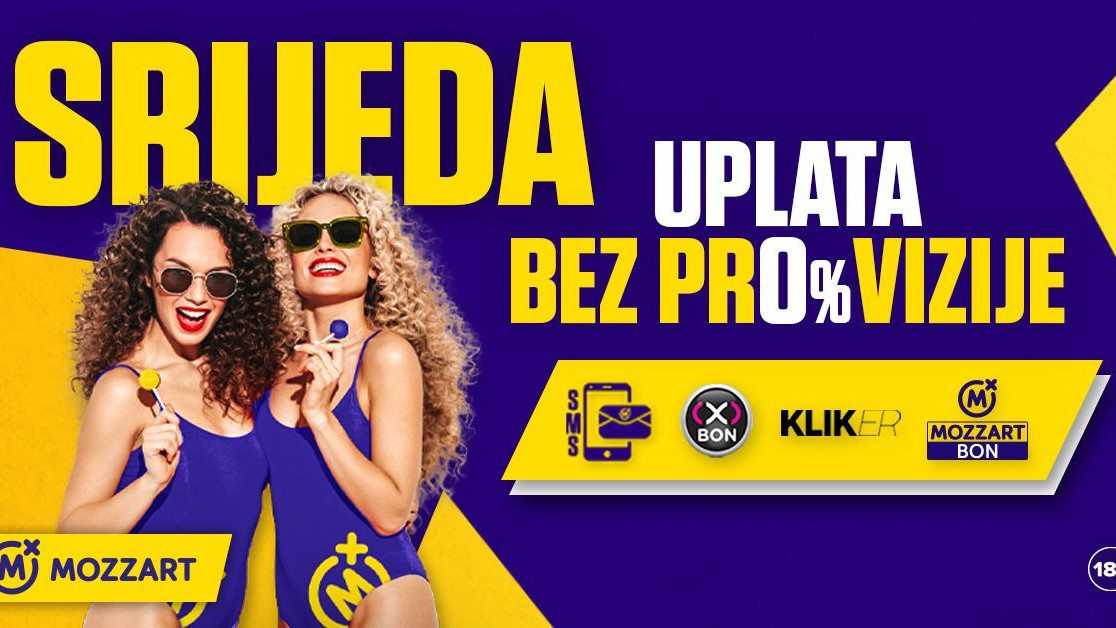 Uplata bez provizije srijedom u Mozzartu