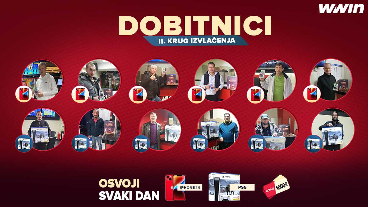 Wwin i dalje nagrađuje: Osvoji svaki dan Iphone 14, PS5 i 1000 EUR bonusa