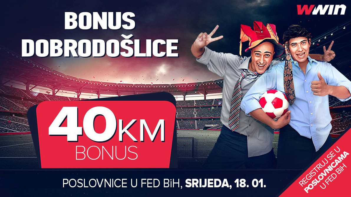 Ne propustite sjajnu priliku - Wwin bonus dobrodošlice - sutra (srijeda, 18.01.2022.)