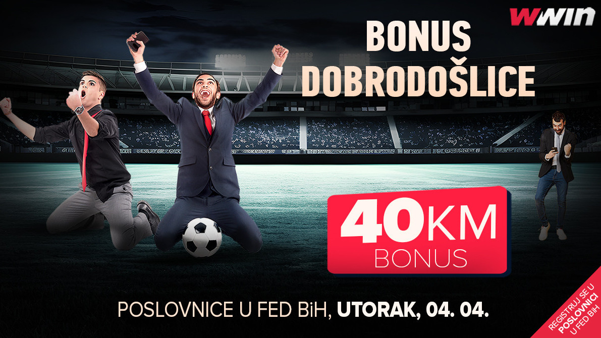Wwin nagraduje nove korisnike s 40 KM bonusa