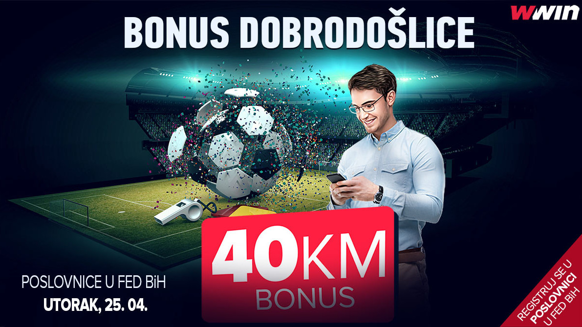 Wwin nagraduje nove korisnike s 40 KM bonusa