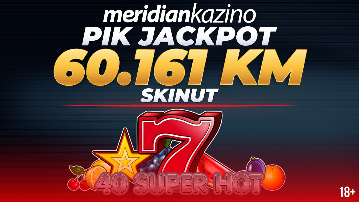 Pik džekpot senzacija: Meridianov igrač postao bogatiji za 61.161 KM