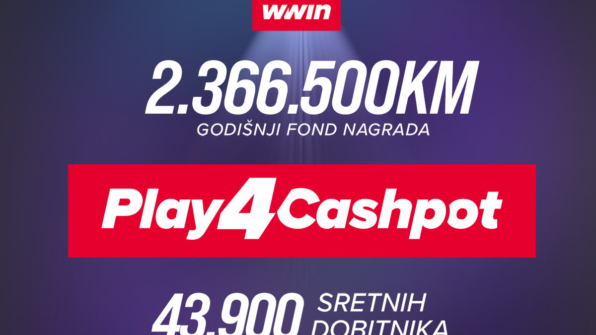Play4Cashpot – Osvoji 2.366.500 KM na WWin-u