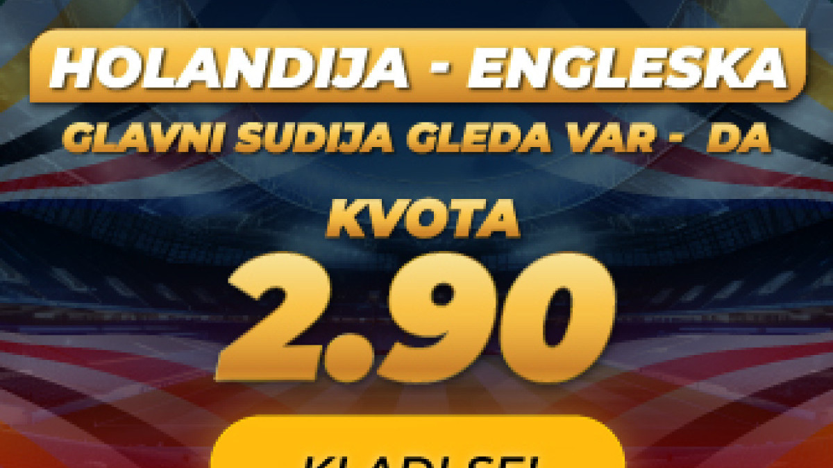 Kladionica Meridian – najveće kvote na planeti: Holandija 3.15, Engleska 2.75