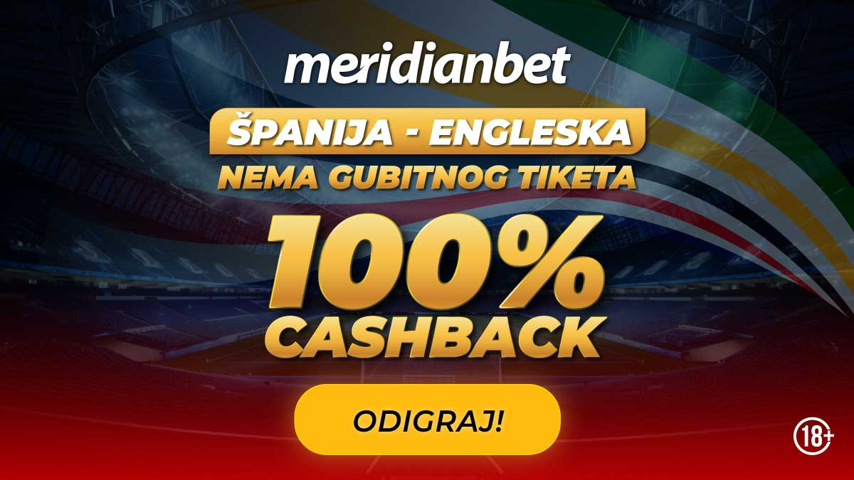 Kladionica Meridian – najveće kvote na planeti: Engleska 3.45, Španija 2.60