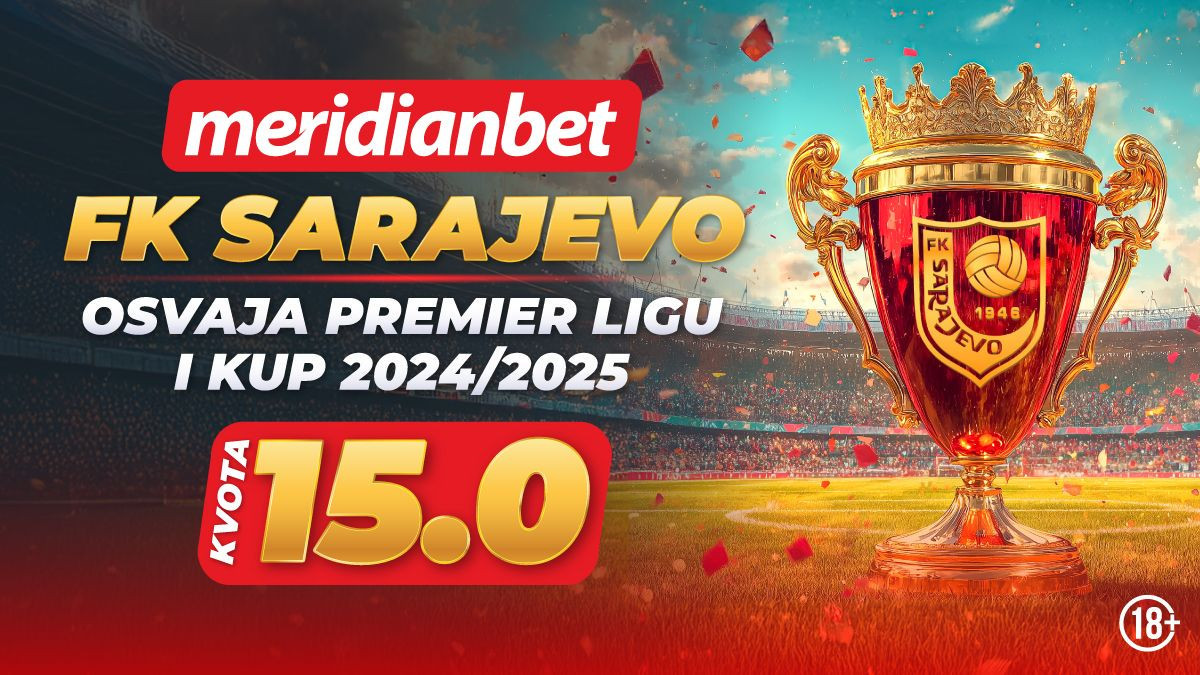Meridian dominira: Kvota 15 za duplu krunu FK Sarajeva