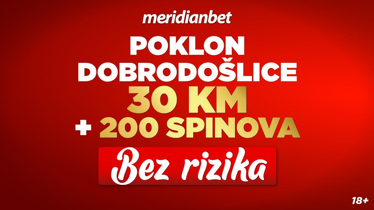 Besplatno sportsko klađenje! 0% rizika! 30 KM, plus 200 besplatnih spinova!