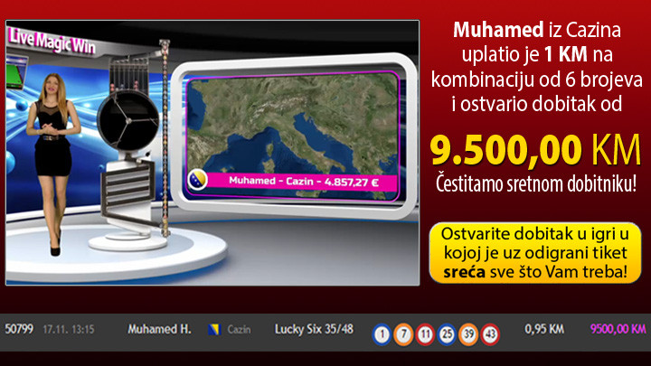 Wwin nagrađuje: Muhamed iz Cazina na bingu osvojio 9.500 KM!